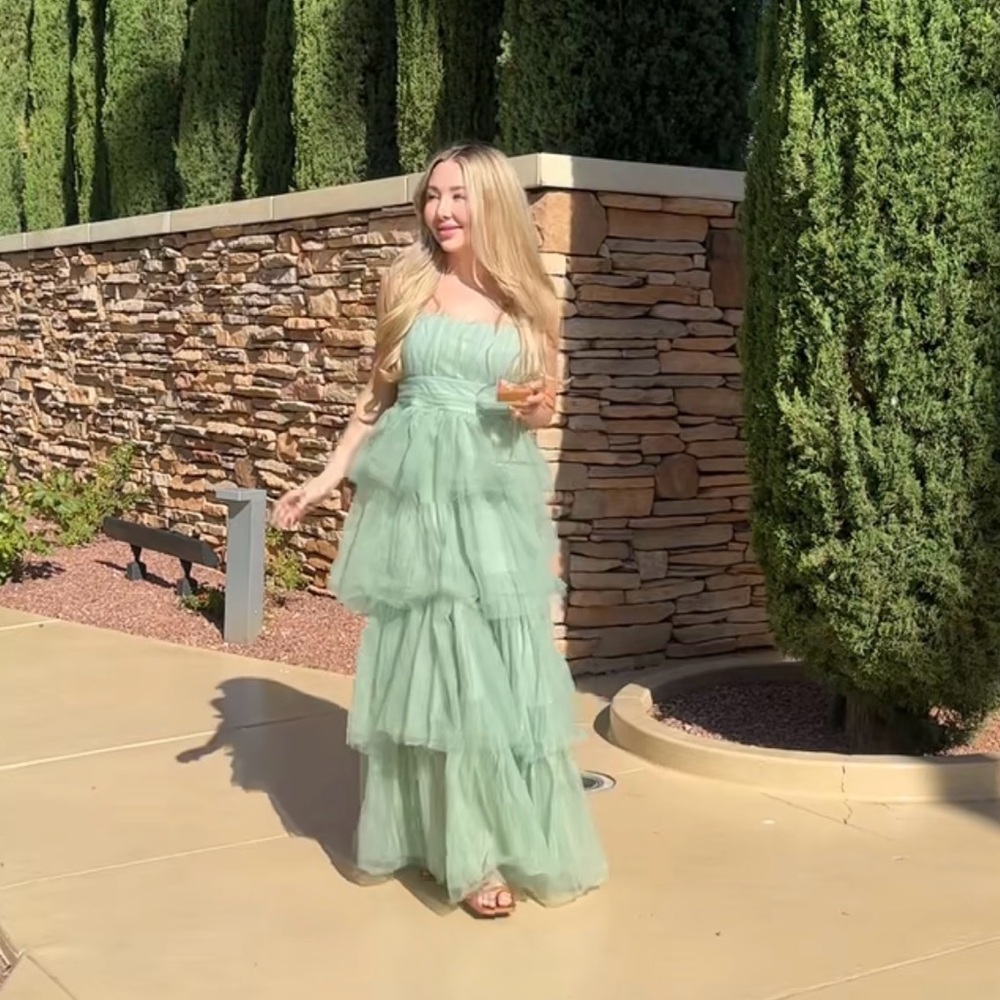 Baltic Born Alora Tulle Tiered Maxi Dress